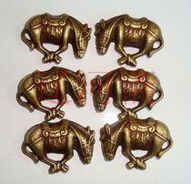 Antique gold chart title Old copper donkey small bronze piece ancient play old objects bronze ware collection with the carry-on piece of the Liao River Eid