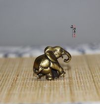 Solid Pure Copper Small Elephant Elephant Pendant Pendulum mini-living room Home Merchants Furnishing Small Gift Liao River Eid