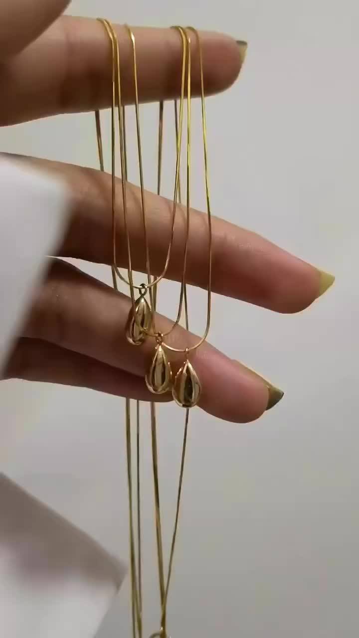 Luxury Fashion Pure18k Gold Pawnable Pendants Necklace Women Ladies