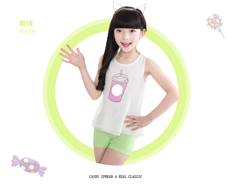 Xia girl safety pants anti-glare cotton boxer shorts children cotton girls underwear small middle and big children insurance pants