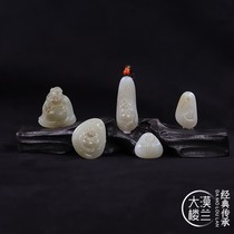 (Fine)Xinjiang Hetian jade seed material white Jade sheep fat Jade Maitreya Buddha Buddha male Buddha head Su Gong carved pendant female