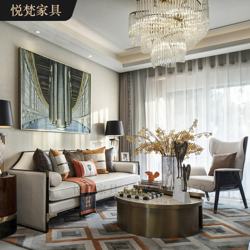Modern Chinese Living room Boutique sofa Portfolio light extravagant minimalist Designer Hotel Decent Board House Furniture Custom Direct