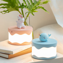 Unicorn cake night light bedroom bedside LED little dinosaur blue whale atmosphere Light Children room sleeping light