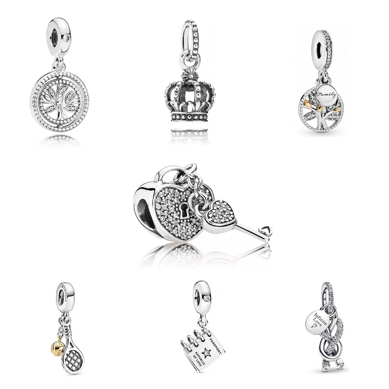 Overseas Store Pan Family Bracelet Beads Family Heirloom Pendant 925 Silver Passport Pendant Crown Loose Beads Tennis