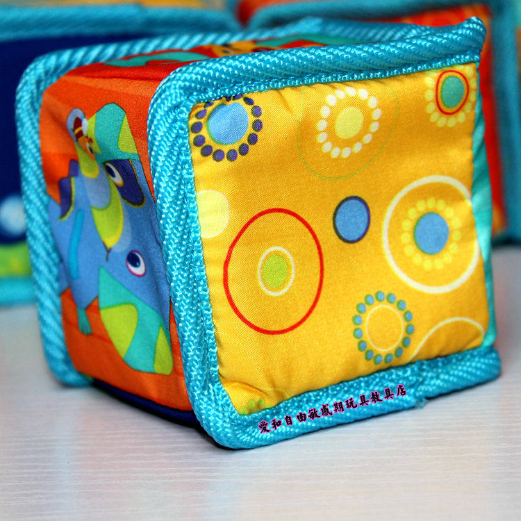 Large Grain Hollow Bell Ringing Cloth Building Blocks Sound Paper Entrance Nibble Safety Hand Sensitive Period Baby Grip Touch Toy