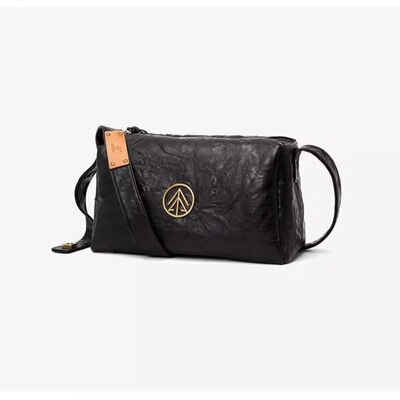 GEOILIO枕头包褶皱中号真牛皮