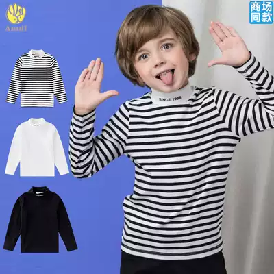 Annil children's clothing 2019 autumn new boys cotton middle collar long sleeve knitwear AB931502