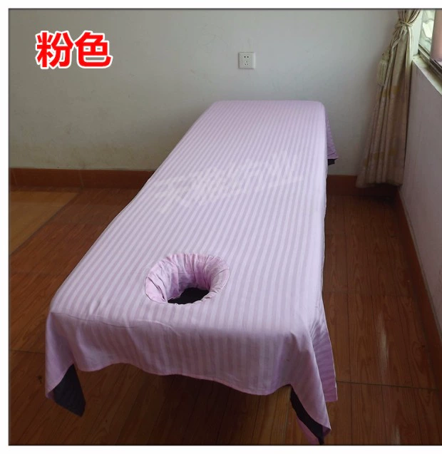 Massage y tế trị liệu y tế massage chân tắm bông trắng sọc hồng đẹp giường đơn giản bông dày