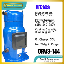 15KW R134a ultra-high temperature heat pump compressor is used to assemble double fluorine single water 30KW heat pump chiller