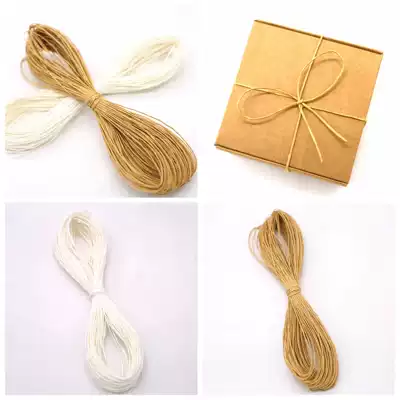 1mm tea packing rope Kraft paper rope handmade woven rope 2 color optional 50 m