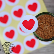 Baking sealing red love gift packaging stickers sticker sticker 360 sticker price