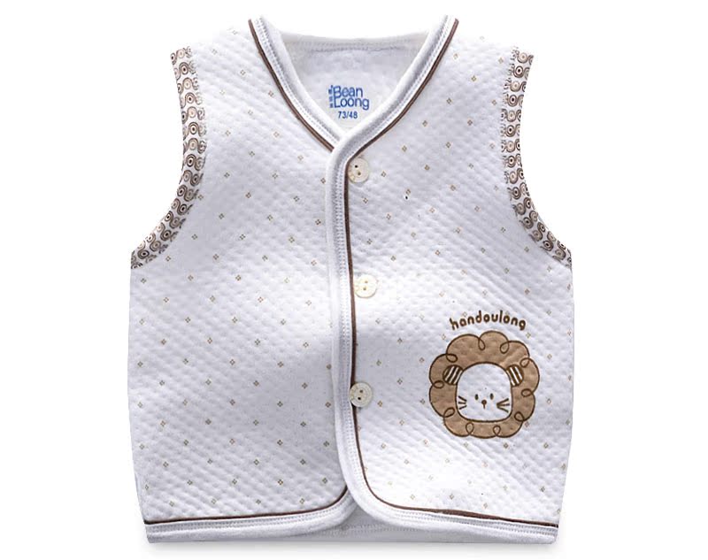 Thận đậu rồng bông nam và nữ bé ấm áp vest vest chần cardigan vest mùa xuân và thu đông bé bé vest nhỏ áo khoác trẻ em