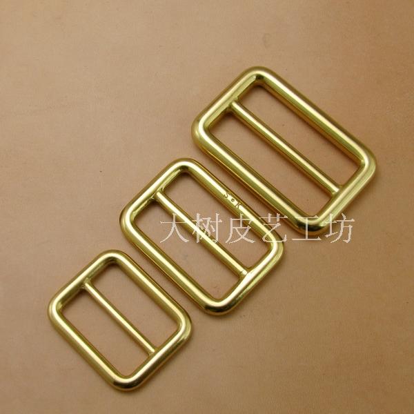 Brass day buckle day ring handmade leather luggage carry ring hanging ring adjustment ring (TK62)