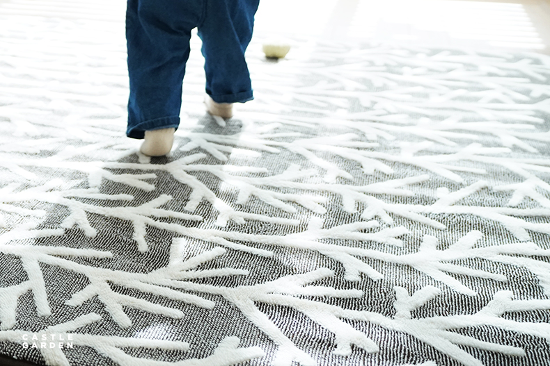 Castle Garden kháng khuẩn xốp Jacquard sang trọng màu xám mét chi nhánh thảm - Thảm thảm trải nhà