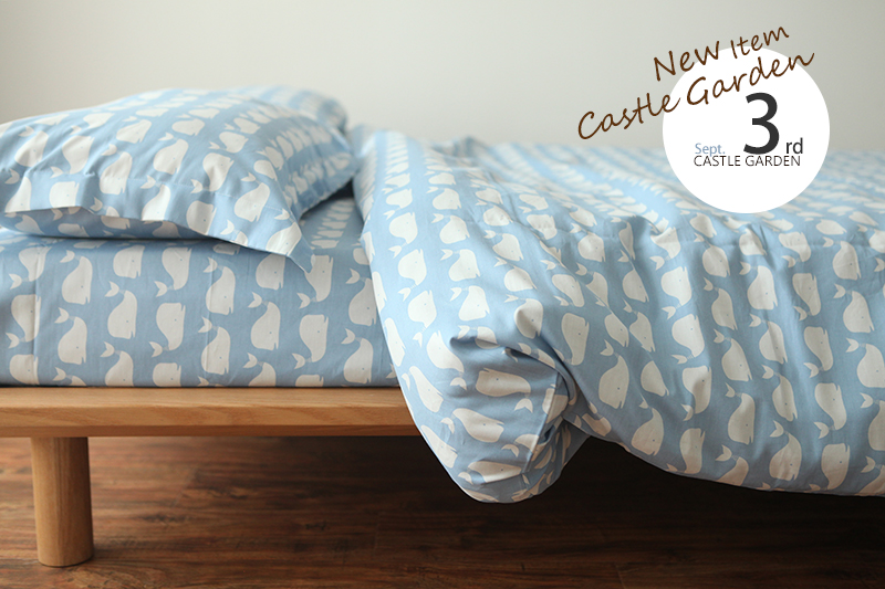 Castle Garden lanh bông chéo denim chăn + gối + kết hợp của cá voi xanh 3size - Bộ đồ giường bốn mảnh chăn ga cưới