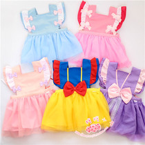 Girl princess gown autumn and winter childrens anti-dressing painting clothes female baby eating clothes waterproof baby apron spring and autumn