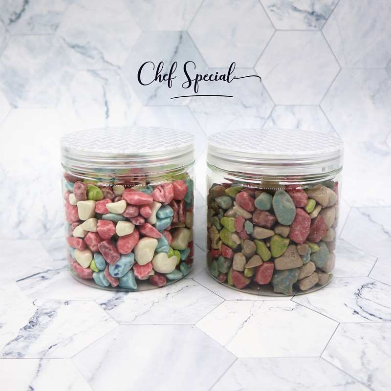 Disc Accessories Creative Vegetable Seven Colorful Small Stones Chocolate Taste Yogurt Taste Small Stones Creative Pendulum Pan Ingredients Canned 250g