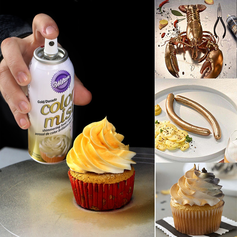 Pigments can be edible with gold spray silver paint Wyleton Wiltonins baking molecule paint