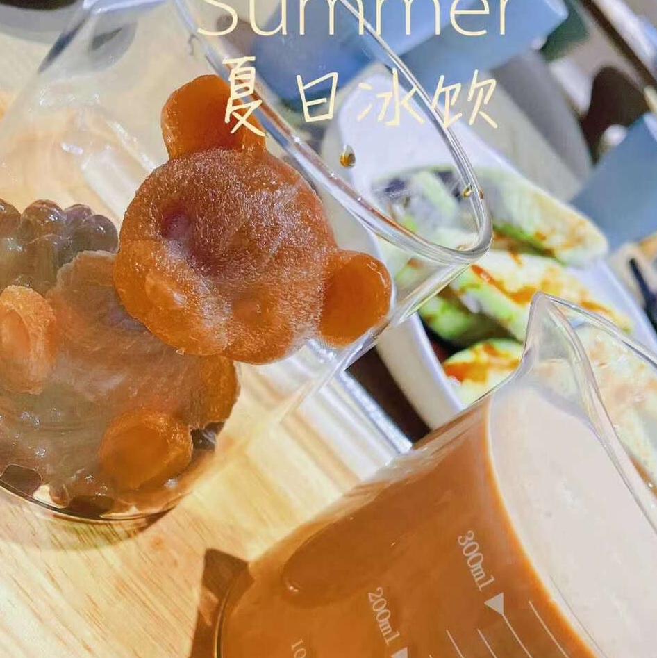 Shakyung mesh red bear mold ice cup coca pearl milk tea muse cake dessert silicone abrasive