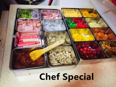 Creative Chef Tool Chef Stainless Steel Ingredients Flower And Grass Containing Box Portable Day Style Sauce box 8 Gg