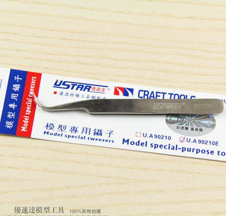 U-STAR U-STAR UA-90210E Stainless Steel Anti-Static Tweezers (Bent)