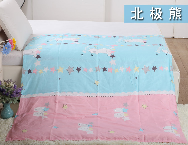 Bông trẻ em chăn che mẫu giáo sinh viên dày bông bông mảnh duy nhất phim hoạt hình bé quilt cover 1.2 m 1.5 m