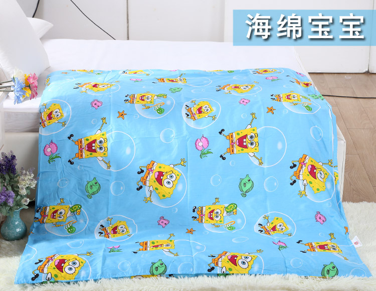 Bông trẻ em chăn che mẫu giáo sinh viên dày bông bông mảnh duy nhất phim hoạt hình bé quilt cover 1.2 m 1.5 m