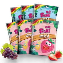Trollli gummy grain Q 60g grape strawberry flavor mixed flavor candy QQ gummy snack