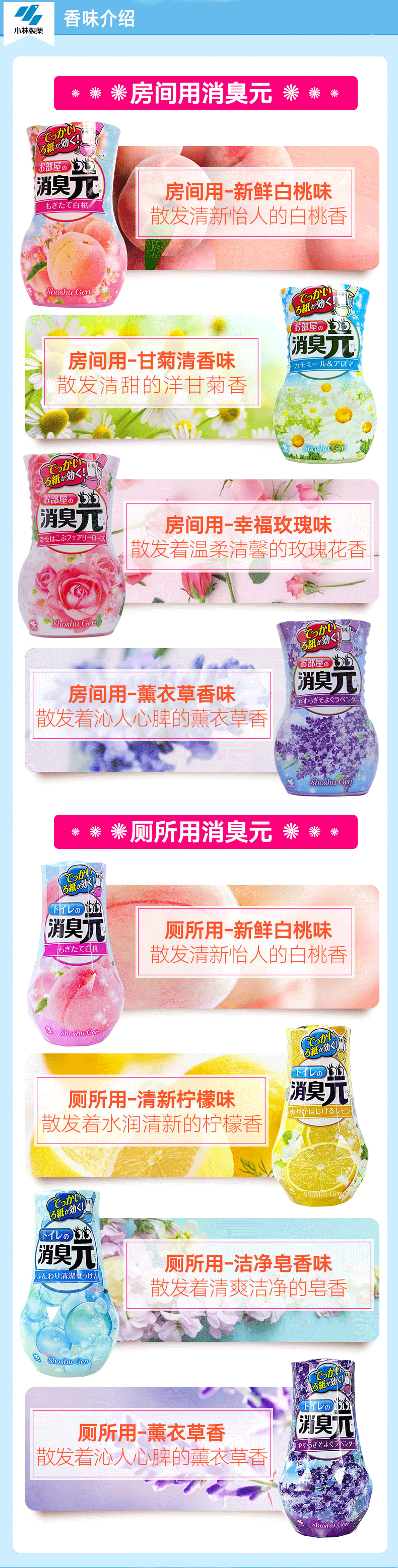 小林制药 消臭元空气清新剂 3瓶 图5