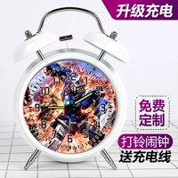 Моторные солдаты Gundam заряжают будильник Silent Student Cartoon Anime Anime Metal Antemdest Super Loud The Alarm настройка