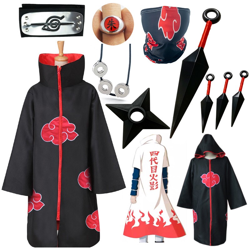Naruto Cloak Akatsuki Organization Cosplay Costume Anime Uchiha Itachi Fourth Hokage Peripheral Cloak Kuki Suit Naruto Cloak Akatsuki Organization Cosplay Costume Anime Uchiha Itachi Fourth Hokage Peripheral Cloak Kuki Suit