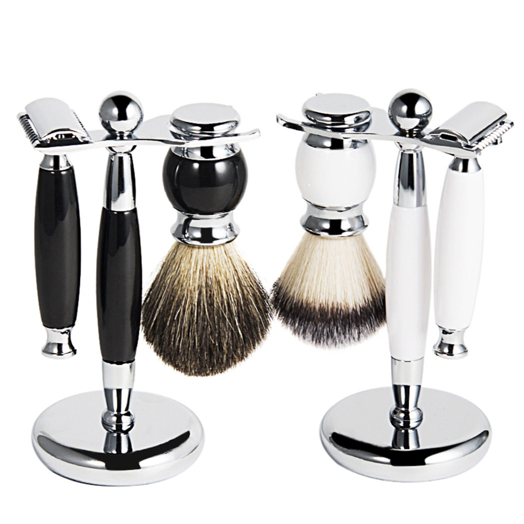 Men's Chinese-style European-style retro razor set old-fashioned razor hotel hair salon cleansing knife holder beard paint