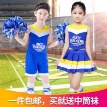 Golden childrens cheerleading costumes womens team gymnastics aerobics games football baby cheerleading performance costumes
