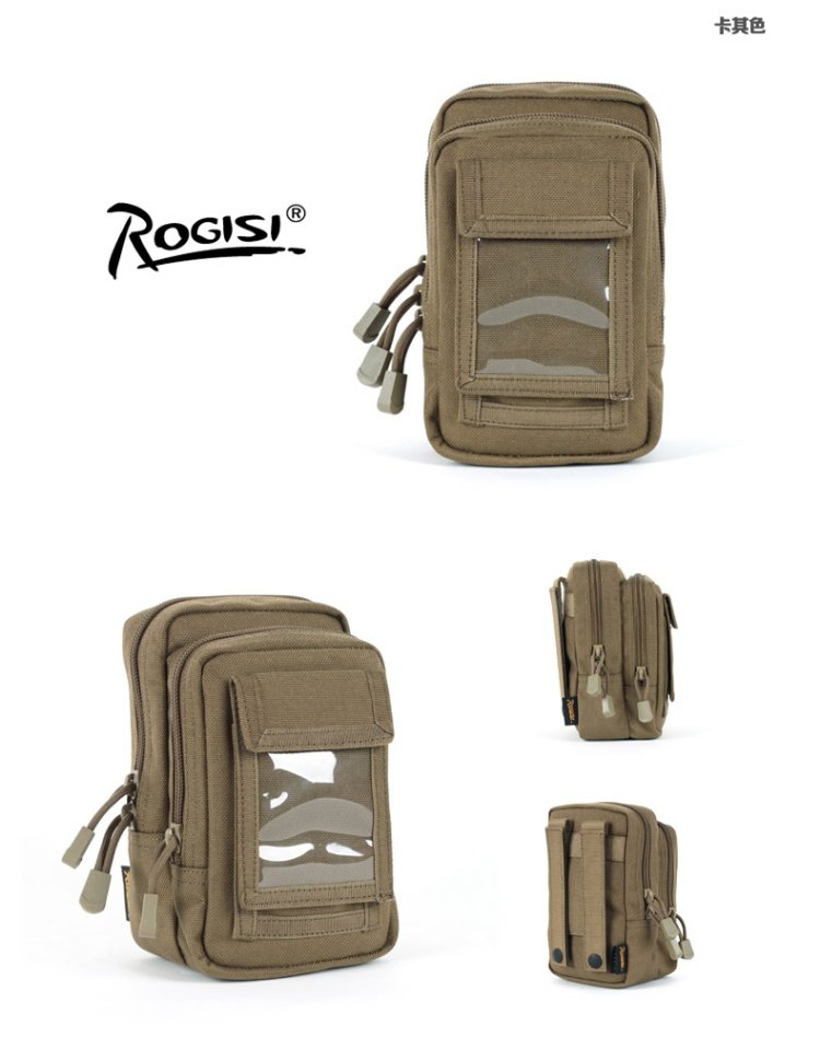 ROGISI Lu Jieshi MOLLE cắm trại chiến thuật hoang dã Những người đam mê quân sự công cụ lặt vặt điện thoại di động phù hợp với gói 10P16 - Túi 	túi đeo hông đựng điện thoại	