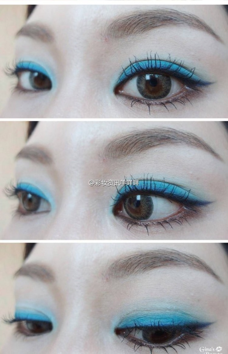 Rare Solid Color Matte Blue Eye Shadow Pearl Blue Eye Makeup Peacock Blue Blue Blue Blue Blue Blue Blue Eyeshadow Palette - Bóng mắt phấn mắt tutu
