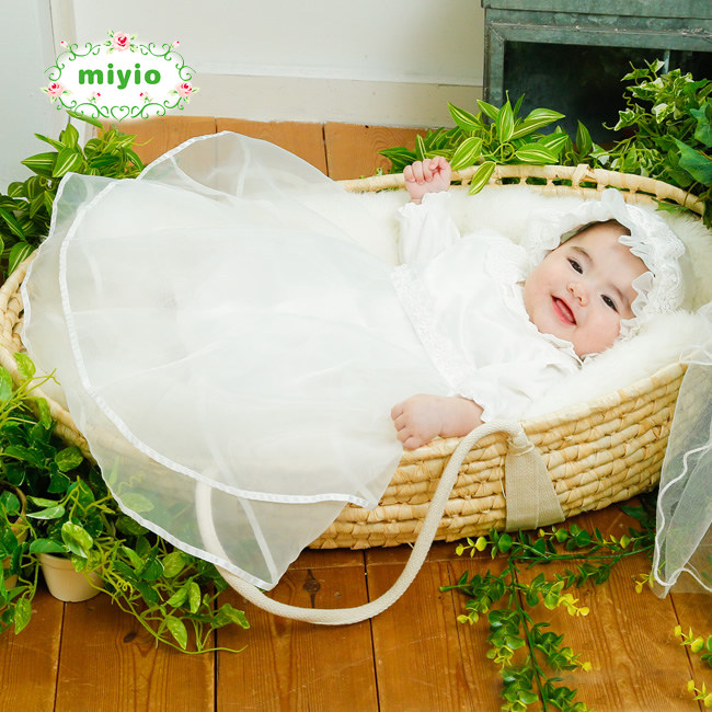 miyo cotton preehouse newborn baby clothes female baby gown climbing for 3 sets full moon permalo