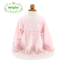 miyio Cotton House baby skirt spring and autumn 1-3 years old baby clothes princess yarn skirt new dress