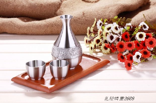 Thai Oriental Tinware Pure Jug Cup Wine Set SKS3 (Tấm gỗ) Quà tặng kinh doanh hàng thủ công Thái Lan - Tấm khay gỗ đựng đồ ăn