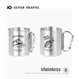 ETP Elf Camping Cup, двухслойная кружка из нержавеющей стали, портативный карабин, складная чашка для воды, уличная кофейная чашка