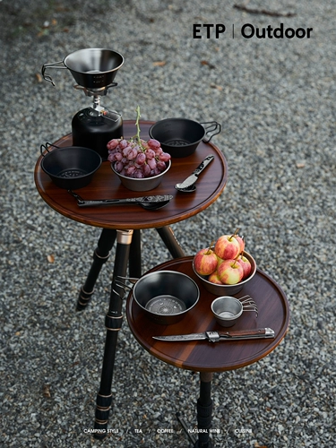 Дорожный тактический складной портативный штатив для кемпинга из натурального дерева