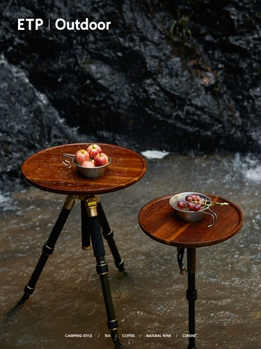 Дорожный тактический складной портативный штатив для кемпинга из натурального дерева