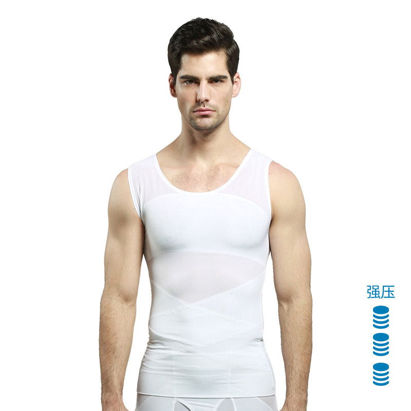 INSMANX men's shapewear belly vest waist shaping Ishaped vest chest waist breathable sports thin