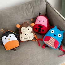 17 9 yuan outlet Outer single cartoon children Double shoulder bag Kindergarten zero food bag anti-loss rope ultra-light large capacity