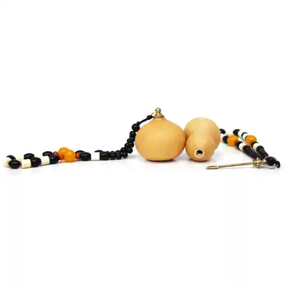 Fine natural small gourd snuff bottle hand twist Wen play handlebar open wine gourd hanging piece handicraft