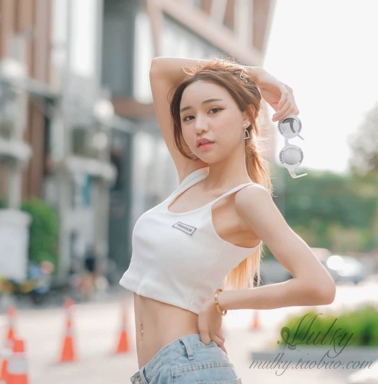 [Mua hàng Thái Lan] thiết kế hàng loạt 20 mùa xuân hè, thương hiệu thư ra khỏi phong cách đường phố áo vest cạp cao - Áo ba lỗ