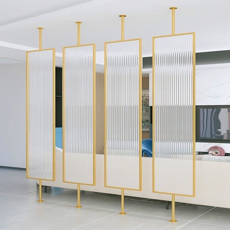 Nordic Changhong ultra-white glass rotating screen Living room sheltering Hyun-in-house Entrance Door Office Hollowed-out partitions-Taobao