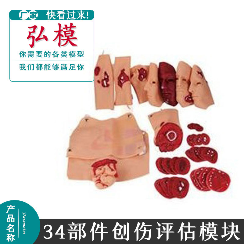 弘模34部件创伤评估组件模块模块全套穿戴式创伤套件全身烧伤套件