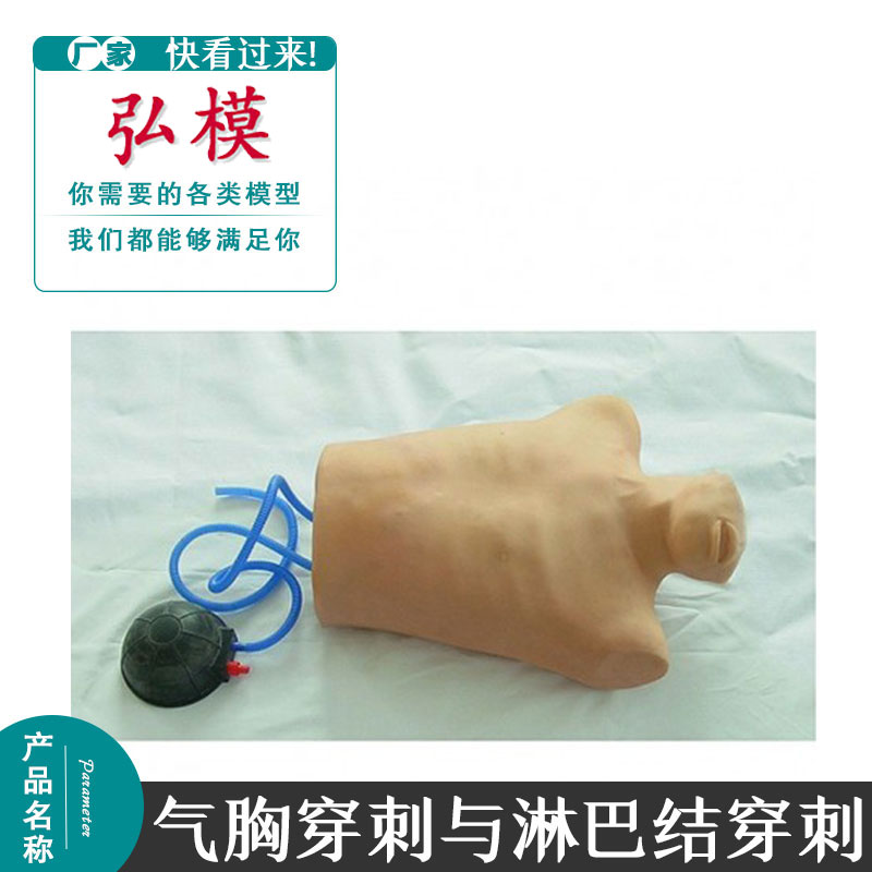 气胸处理模型 胸腔气胸减压操作练习模型 半身躯干医用教学用模型
