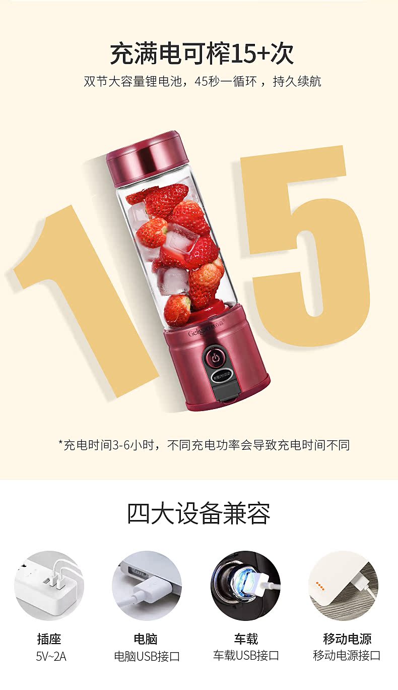 máy sinh tố philip Juice Cup Electric Máy ép trái cây cầm tay không dây Trái cây gia dụng Nhỏ đa chức năng Máy ép trái cây Mini máy ép chậm