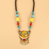 Xu Wanxi с тем же тибетским головным убором тибетской одежды Xuan Nu Back Chain тибетская экзотическая ретро -этническое украшение